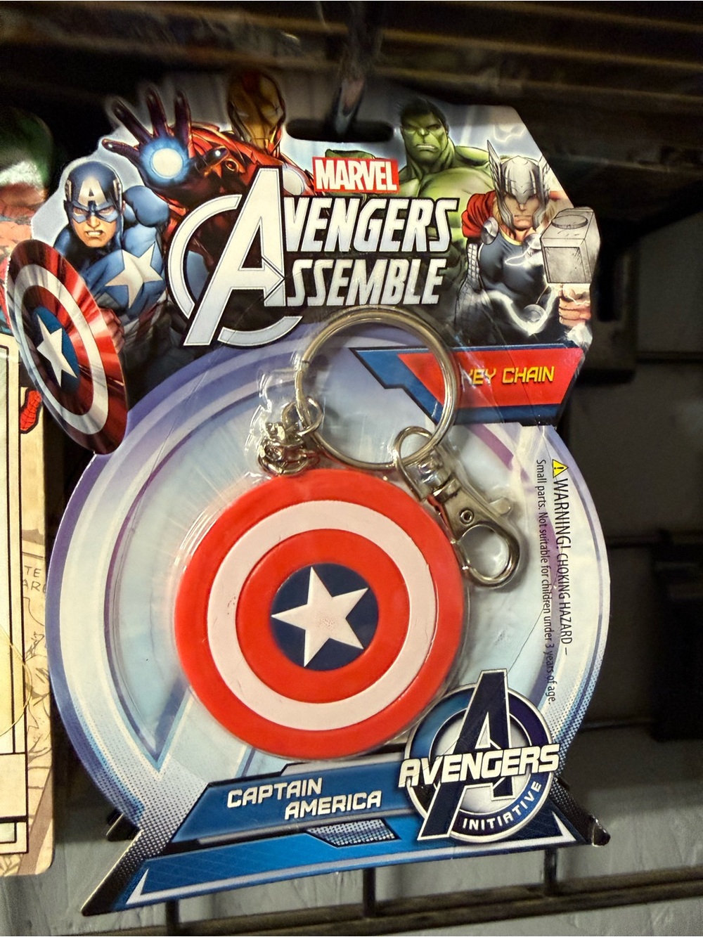 Marvel Captain America Red, White & Blue Shield Key Chain